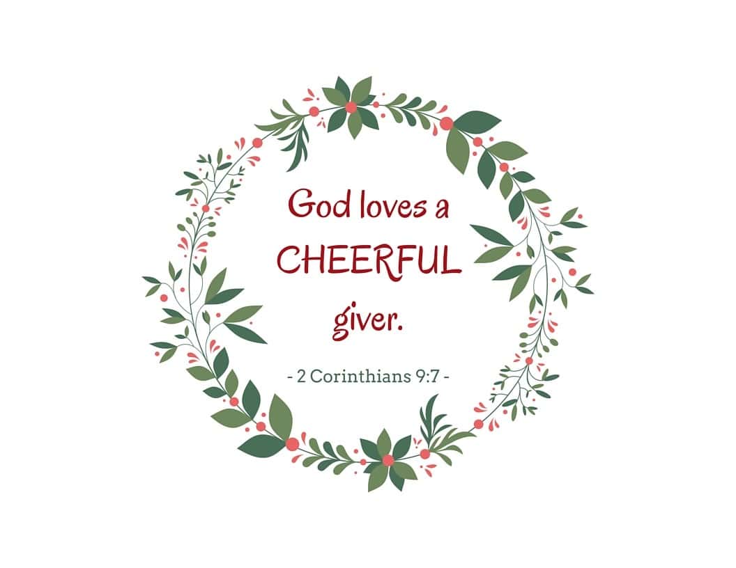 God Loves a Cheerful Giver